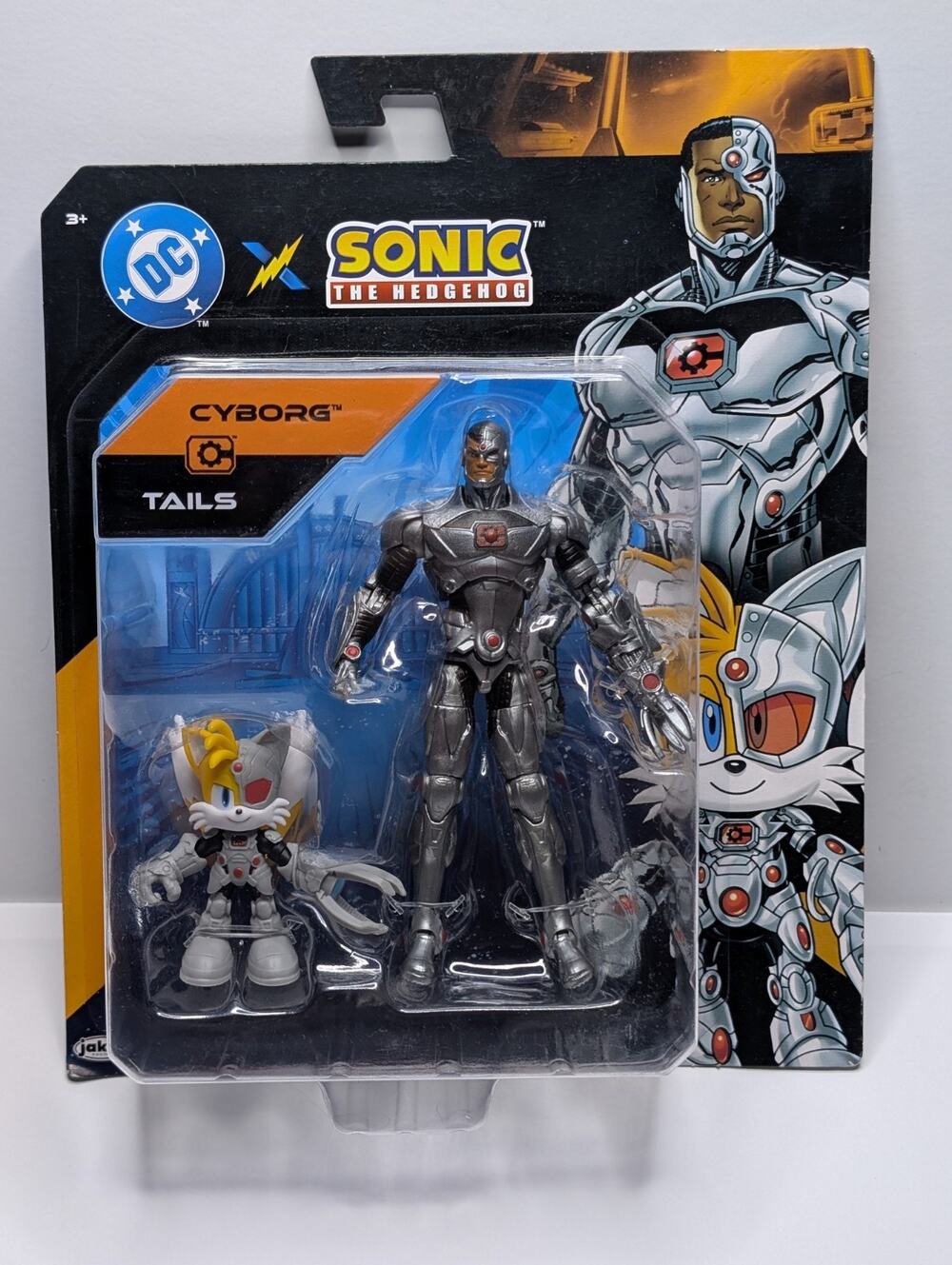 Tails + Cyborg DC x Sonic The Hedgehog 2-Pack Jakks 2.5” + 3.5” Figures 2025